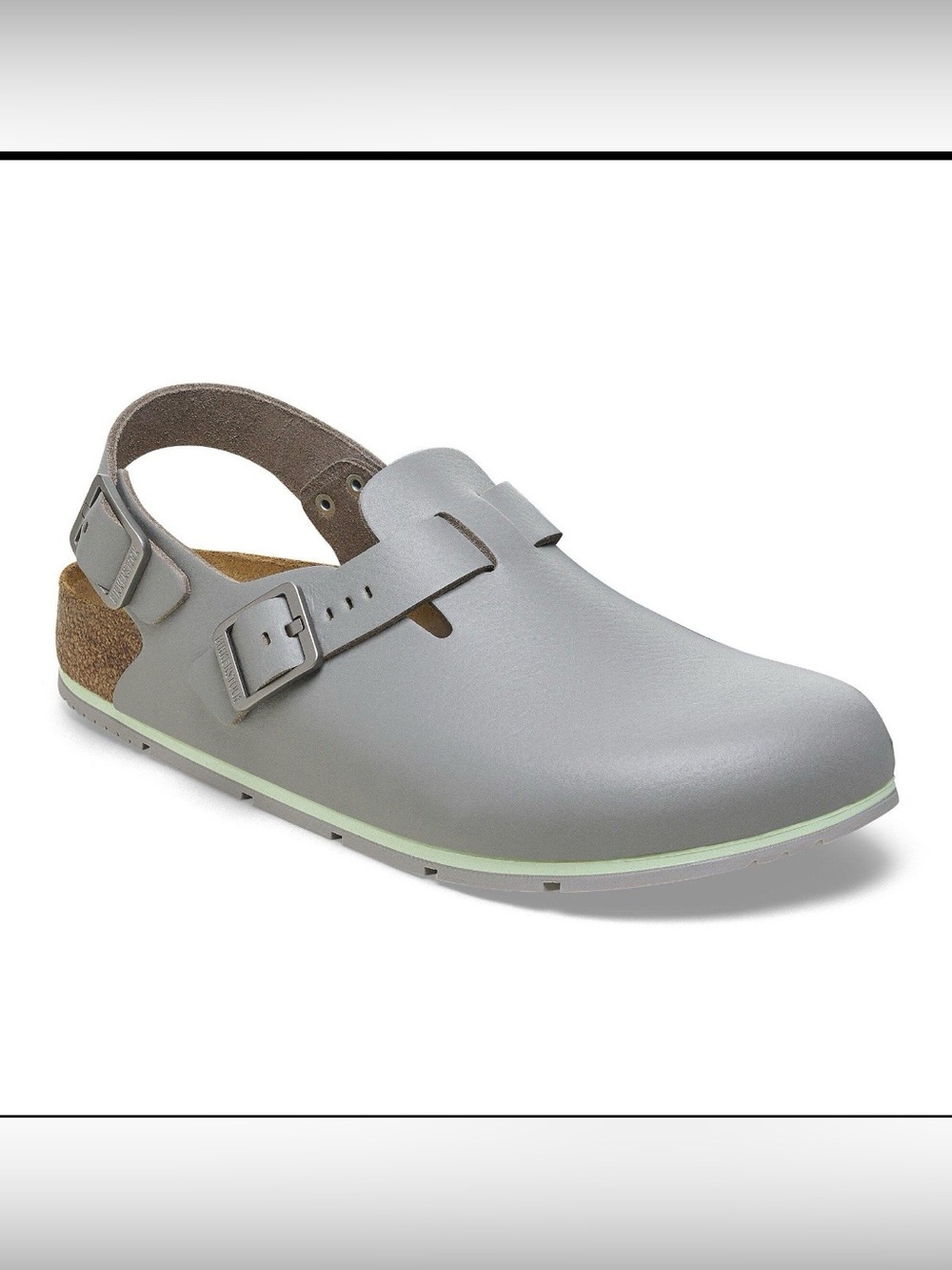 Birkenstock Kay Pro Gun Metal Leather Clogs EU 42 W11 M9 NWT
